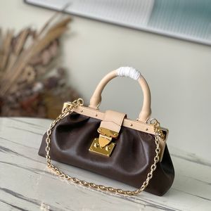 디자이너 핸드백 고급 클러치 체인 가방 정품 가죽 숄더백 28cm 섬세한 녹아웃 여자 가방 박스 YL206