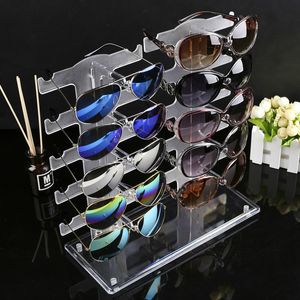 Bathroom Shelves Double Row 10 Pairs Of Glasses Display Stand Sunglasses Rack Holder Bracket Props WJ826 230615