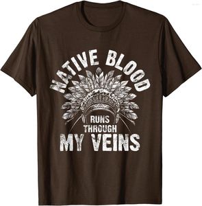 T-shirts voor heren American Blood Pride Indigenous Vintage T-shirt