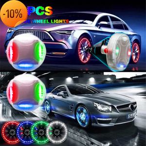 Nuove 4 modalità LED RGB Car Solar Energy Flash Hub Cap Light Atmosfera colorata lampada Cool Tire Lights per Auto Car Wheel Decor