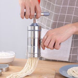 Manual Noodle Makers Manual Stainless Steel Noodle Maker Press Pasta Machine Crank Cutter Fruits Juicer Cookware Making Spaghetti Kitchen Tools 230616