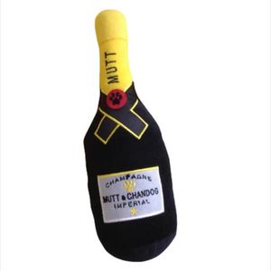 Psie Plush Toys Pet Squeaky Champagne Tequila Butelka Kształt zabawkowy pies odporny na kęs czyste zęby żucie zabawek dla zwierząt domowych