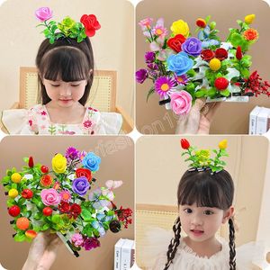 10Pcs/Set Creative Grass Flower Hair Clips For Girls Bean Sprout Hairpin Party Hair Decoration For Women Headwear