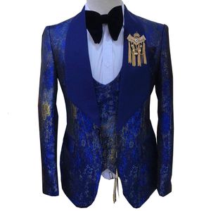 Ternos masculinos Blazers Ternos masculinos Outono Marca Moda Estampa Alta qualidade Boutique Noivo Casual Ajuste fino Vestido de festa de casamento Tuxedo 230616