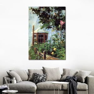 Абстрактная ландшафтная живопись дом с эркером в саду эгон Шиле холст искусство ручной работы импрессионистской работы