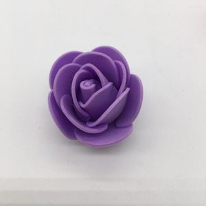 Decorative Flowers 100Pcs Artificial Rose Durable Bright Color Anti-fade For Living Room Simulated Head Simulation