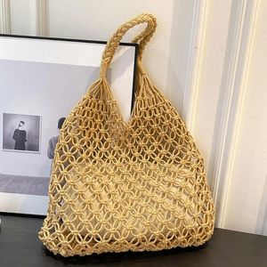 Evening Bags Women Crochet Shoulder Hollow-out Knitting Designer Luxury Handbag Purses Girls Tote Bag Female Summer Beach Shopping