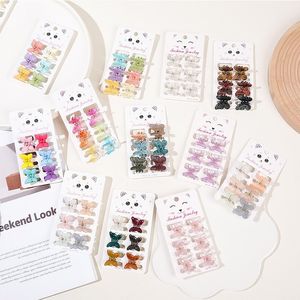 6 Teile/satz Mini Haar Clips Mädchen Haarspangen Schmetterling Kleine Haar Krallen Bunte Pony Seite Clips Acryl Haarnadeln Styling Werkzeug