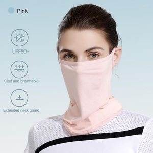 Bandanas Unisex Sports Mask Scarf Scorf Scools Silk Full Face Защита Солнце Anty Ultraviolet Thin для летних мероприятий на свежем воздухе