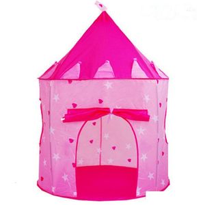 4 Colors Kids Toy Tents Children Folding Play House Portable Outdoor Indoor Toy Tent Princess Prince Castle Cubby Playhut