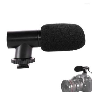 Microphones Video Camera Microphone Windproof Mini Cell Phone Black Computers Mic For Recording Portable Interviewing