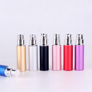 200pcs 5ml boş doldurulabilir parfüm şişesi seyahat taşınabilir mini parfum atomizer orijinal alüminyum sprey kozmetik kaplar qxcpn