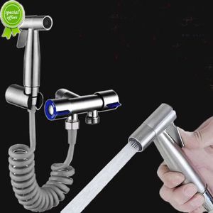 New Toilet Sprayer Gun Stainless Steel Hand Bidet Faucet for Bathroom Hand Sprayer Shower Head Self Cleaning Bathroom Fixture