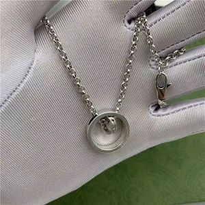 Mode silver hänge halsband Lovers halsband för kvinnor män smycken kedja halsband