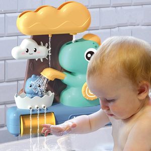 Bath Toys Bad Bady Dinosaur Pipe Components Badrum Interaktivt duschhuvudspel Giraff Crab Model Faucet Dusch Spray Children's Toys 230615