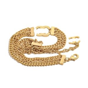 Lettera di design in oro 18K Lettera a ciondolo Collana Design di lusso Collane di marca a catena spessa per donne gioielli di alta qualità