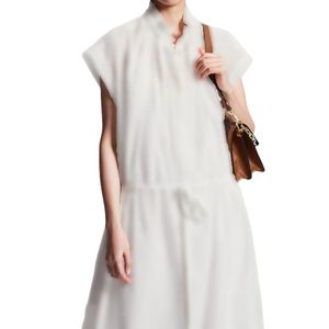 23SS Women Designer Dress Shirts Dresses With All-over Letter Pattern Girls Milan Runway Tank Top A-line Long Dress High End Designer Blouse Fil Coupe Collar Dress