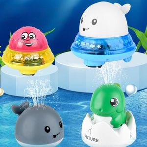 Giocattoli da bagno Giocattoli da bagno per bambini Doccia con getto d'acqua gonfiabile Piscina Palla da bagno balena elettrica con luce Musica Giocattoli luminosi a led Regali per bambini 230615