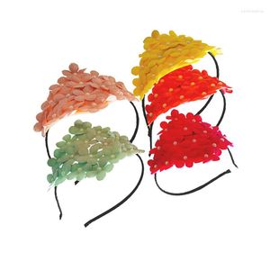 Acessórios de cabelo 10 peças Faixa de cabeça de flor de pérola para meninas Adorável Faixa de cabelo infantil Argola
