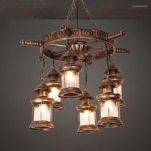 Chandeliers Retro Industrial Style Chandelier American Restaurant Bar Taiwan Beauty Barber Clothing Shop Man Cafe