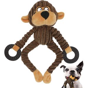 Brinquedos para cachorros barulhentos Brinquedos para mastigar cachorros de pelúcia para treinamento de dentição Brinquedos para cães pequenos Brinquedos para macacos fofos Brinquedos interativos para cães