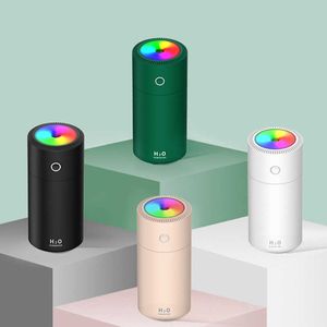 Umidificatori 500mAh Umidificatore ricaricabile 310ml Diffusore di aromi essenziali wireless per auto a casa senza fili con luce colorata