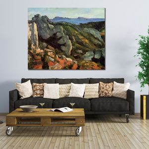 Rocks at L Estaque Paul Cezanne Painting Contemporary Canvas Art Hand Painted Oil Artwork Home Decor