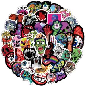 Neue Halloween Horror Thriller Doodle Aufkleber Totenkopf Zombie Aufkleber Skateboard Kühlschrank Gitarre Laptop Motorrad Reisen Coole Graffiti