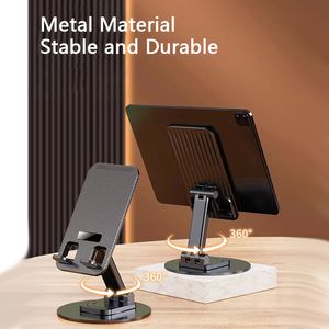 360° Metal Desk Mobile Phone Holder Stand For iPhone iPad Xiaomi Adjustable Desktop Tablet Holder Cell Phone Stand