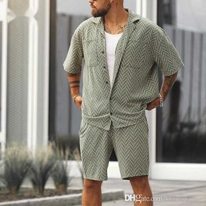 Fashion Mens Tracksuit 2023 Summer Sportwear Two Piece Set Solid Color Short Sleeve Shirt And Casual Loose Shorts 2PCS Sweatsuit Jogging Suits Outfits Plus Size 3xl