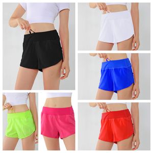 Moda roupas de yoga shorts de corrida para mulheres com forro de cintura alta leve shorts de treino feminino com bolso traseiro