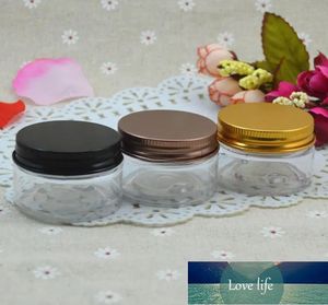 Il contenitore cosmetico di alluminio del vaso di 30g ha placcato la filettatura di vite del tappo 50pcs/lot 30ml contenitore di trucco fabbrica libera il trasporto