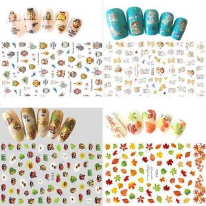 2020 Cartoon Nail Stickers Flower Water Transfer Nail Decals Art Tips Decoration Manicure Stickers Children Sticker
