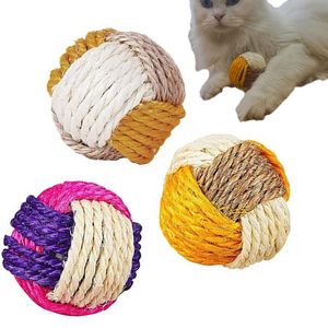 Cat Sisal Ball Colorful Cat Ball Toy Cat Rolling Sisal Ball Toy 1pc Novelty Gift For Pets Random Color Cat Toys Pet Toy