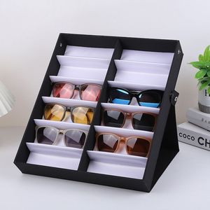 Sunglasses Cases 12 Slots Sunglasses Storage Display Box Glasses Case Eyeglasses Organizer Box Eyewear Holder Sunglasses Stand Glasses Organizer 230615