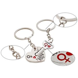 1PAIR ÇİFT You Love Mektubu Keychain Kalp Anahtar Yüzük Silyel Sevgililer Sevgi Anahtar Zincir Hadi Seviyeleri Sevgililer039S Gün GIF LN97179241858