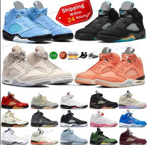 Men Jumpman 5 5s Aqua UNC 5S Green Bean Concord Racer Blue Raging Bull Red Sede Jade Horizon Sail What the Easter Shoes Size 5 5.5 6.5 7.5 8.5 9.5 10.5 11.5 12.5 13.5