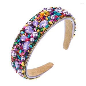 Grampos de cabelo moda vintage strass flor headband para mulher elegante feito à mão acessórios de casamento nupcial TG221006