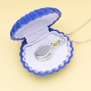 Anhänger Halsketten Klassische H2O Meerjungfrau Shell Halskette Öffnung Silber Farbe Qualität Kupfer Feminine Schmuck Zubehör Für Frauen Mädchen Geschenk
