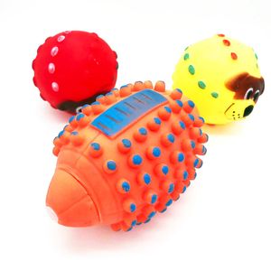 Dia. 12cm gıcırtılı köpek oyuncakları renkli futbol çiğneme evcil hayvan köpek oyuncakları büyük köpekler için evcil hayvan oyuncakları interaktif köpek oyuncak