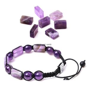 Andra smyckesuppsättningar 8x12mm Grooving Yoga Seven Chakras Natural Stone Armband Pärlor Gemstone Amethyst Agate Lapis Tiger Eye Armband DHHVT