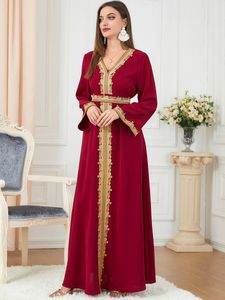 Vestuário Étnico Árabe Marrocos Muçulmano Vestido Abaya Mulheres Bordado Maxi Abayas Dubai Turquia Islam Kaftan Longue Musulmane Vestidos Largos 230616
