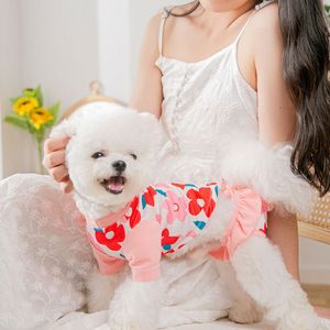 Dog Apparel Pet clothing Summer swimsuit Cool full print jumpsuit Two piece mini animal pet products 230616