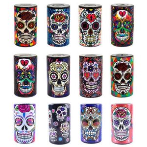 6cm*102cm skull pattern tobacco packing bottle vacuum plastic canister moisture-proof container sealed household storage box Qtovk