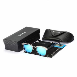 Klassiska män solglasögon för man antireflektiver Mens Light Weight Smart Frame Sun Glasögon med Box Birthday Gift2500954283H