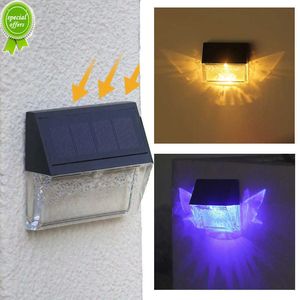 Novo pátio ao ar livre à prova dwaterproof água led quente luz colorida lâmpada de borboleta lâmpada de parede solar sombra jardim villa lâmpada de parede led luz de parede