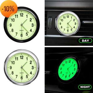 Novo relógio luminoso para carro, automóvel, interno, colado, relógio digital, 40 mm, 43 mm, ornamento automático, relógios de quartzo, LB, acessórios para carro