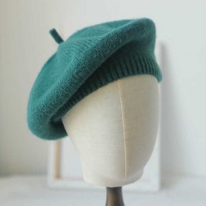 Berety dzianiny berety zimowe czapki dla kobiet akryl solidny malarz retro dyniowy kapelusz kobieta kawaii hat berret femme dziewczyna na zewnątrz nakłania Z0616