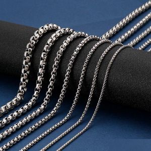 Ketten Edelstahl Sier Link Halskette Schmuck für Männer und Frauen Zubehör Drop Lieferung Halsketten Anhänger Dhgid