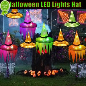 New New Halloween Hats LED Light-up Witch Hats Can Be Worn on The Head or As A Pendant Witch Hat Garden Hotel Wedding Decoration